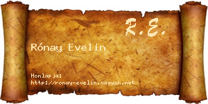 Rónay Evelin névjegykártya